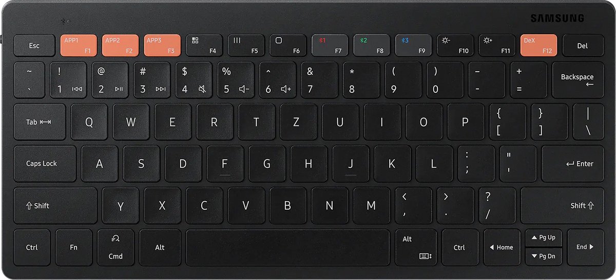 Samsung Smart Keyboard Trio 500 EJ-B3400 - keyboard - QWERTZ - German - black - Tastatur - Tysk - Sort
