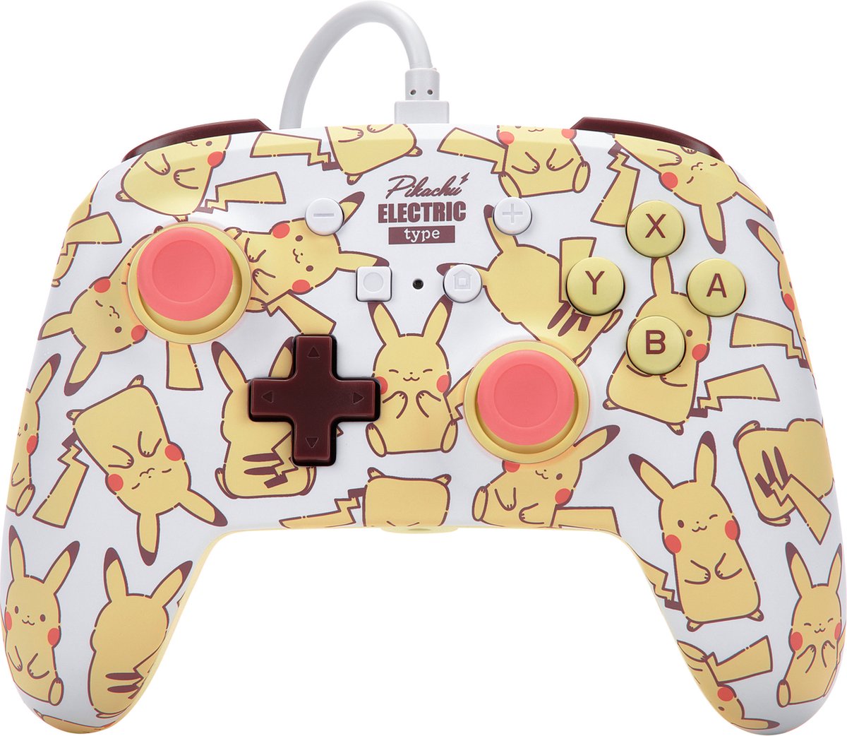 PowerA Enhanced kablet controller til Nintendo Switch - Pikachu Blush - Wired Controller - Nintendo Switch