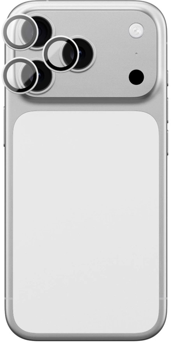 AmazingThing Lens Glass for iPhone 17 Pro / Pro Max with Silver Aluminum Frame