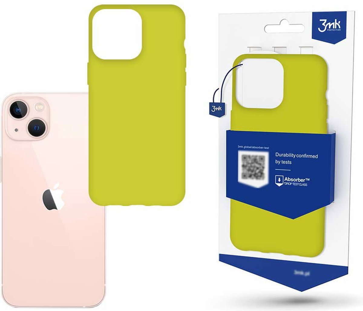 3mk Case for iPhone 14 from the Matt Case Series - Lime Green