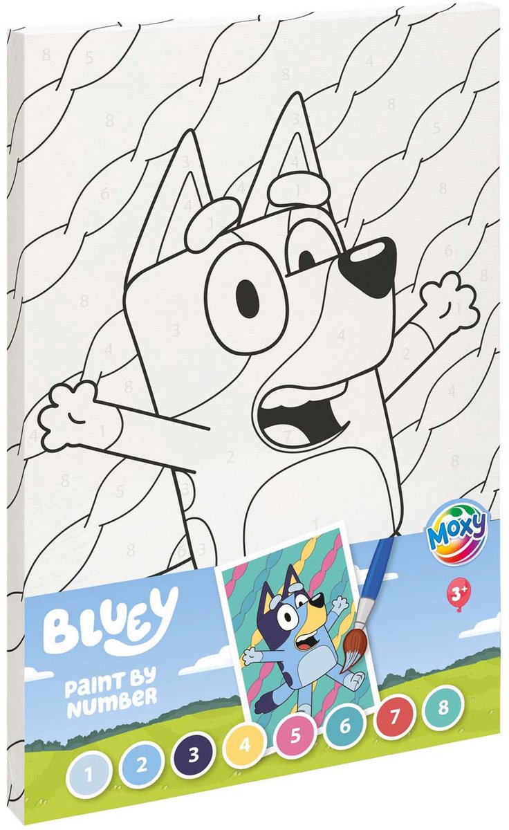 Creative Craft Group Bluey Paint by Number Canvas - 29.7 x 19.5 cm