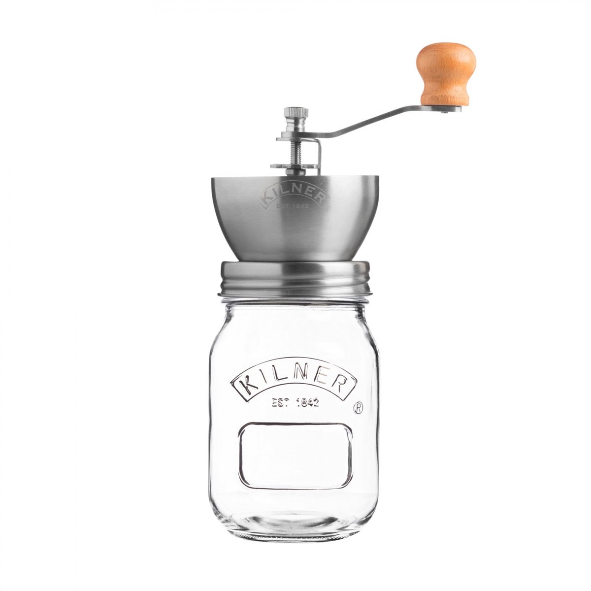 Kilner Moulin à café Kilner Clair-acier inoxydable, 0,5 L