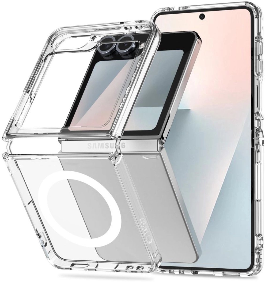Tech-Protect FlexAir Hybrid MagSafe Case for Samsung Galaxy Z Flip 6 / 7 FE - Transparent
