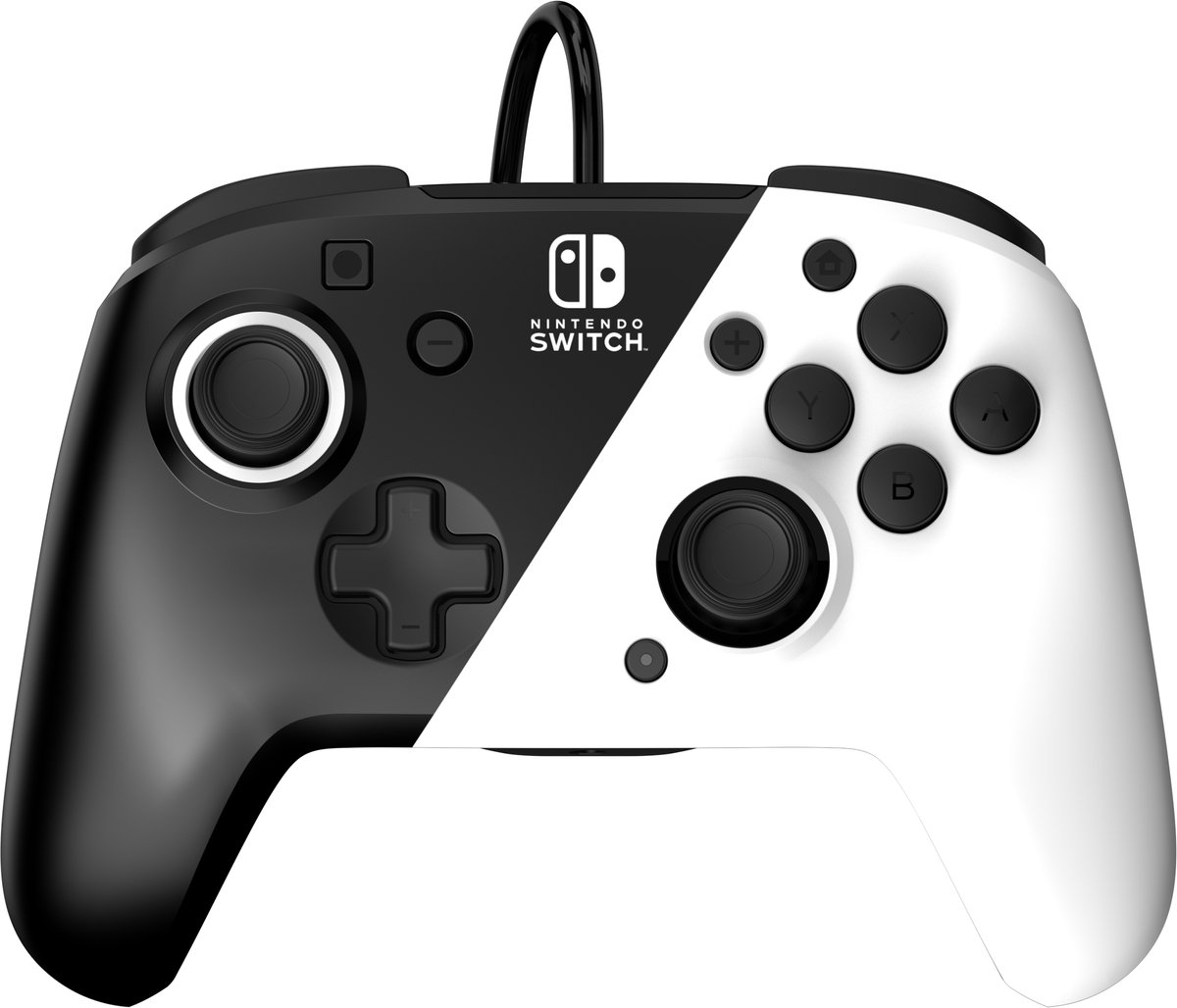 PDP Nintendo Switch Faceoff Deluxe Controller + Audio Wired - Black & White - Wired Tilbehør til spillekonsol - Nintendo Switch