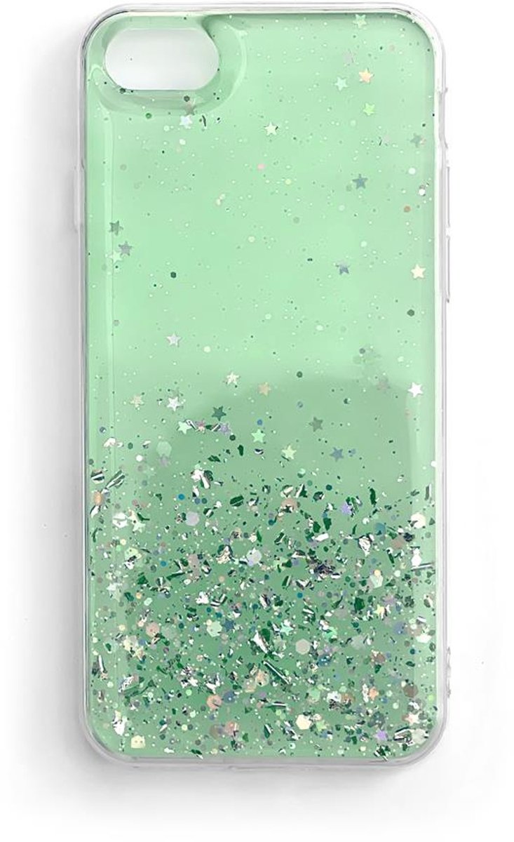 Wozinsky Star Glitter Shiny Glitter Cover Cover for Samsung Galaxy A72 4G Green