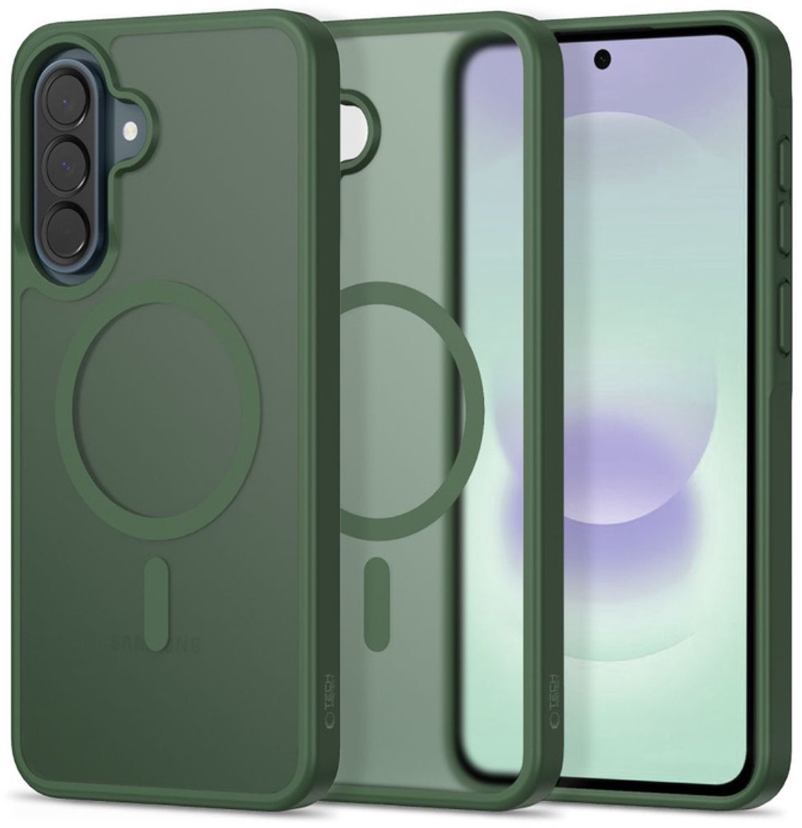 Tech-Protect Magmat MagSafe Case for Samsung Galaxy A36 / A56 / A37 5G - Matte Green