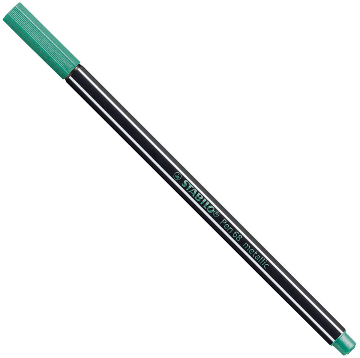 STABILO Pen 68 metallic - fibre-tip pen - metallic green