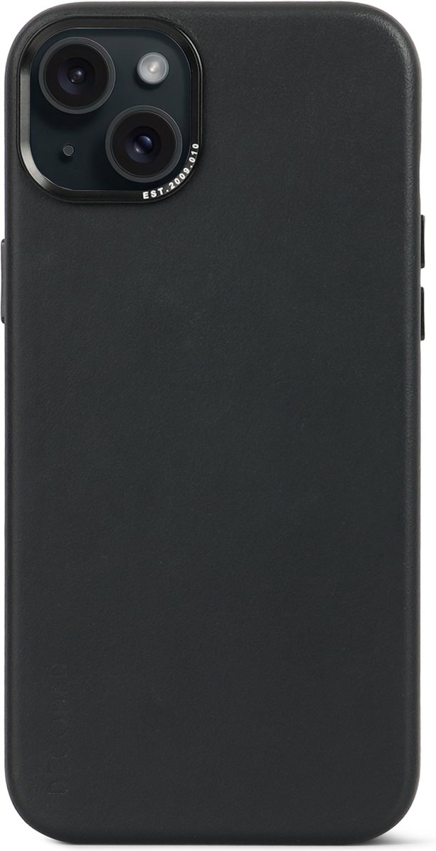 Decoded Leather Backcover for iPhone 15 Plus Black