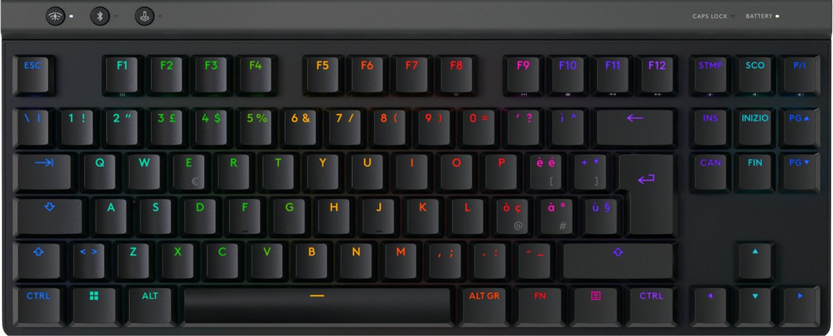 Logitech G515 LIGHTSPEED TKL - Tactile - Gaming Tastatur - Uden Numpad - Nordisk - Sort
