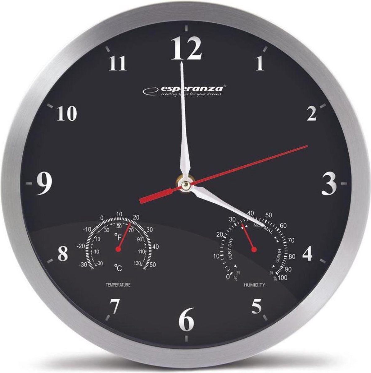 Esperanza WASHINGTON - clock - quartz - wall mountable - 30 cm