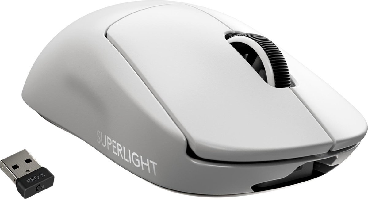 Logitech G PRO X SUPERLIGHT - Gaming Mus - Optisk - 5 knapper - Hvid