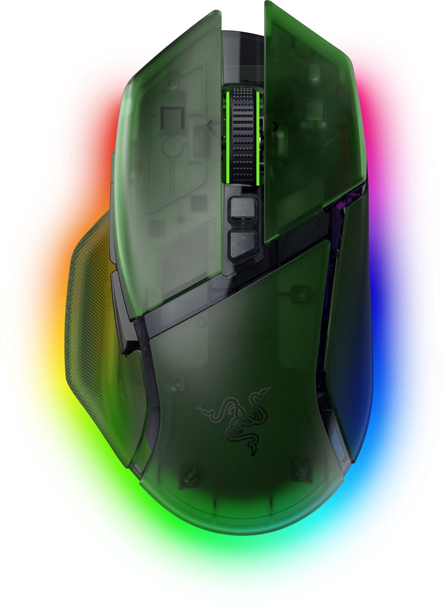 Razer Basilisk V3 Pro 35K Wireless (Phantom Green) - Gaming Mus - Optisk - 11 knapper - Grøn
