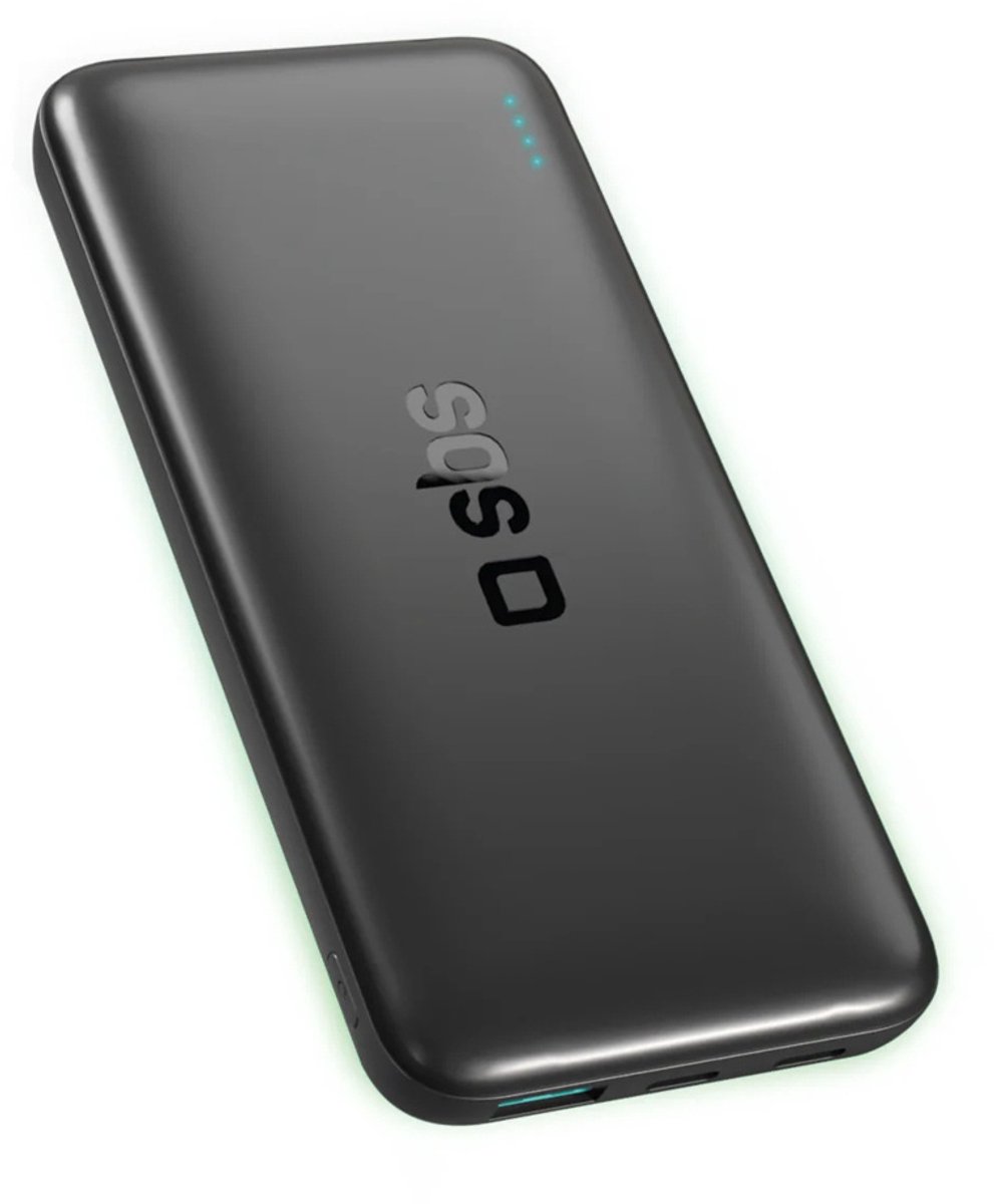 SBS Infinity Power Bank 10000mAh 10W LiFePo₄ USB-A USB-C - Black - 10000 mAh