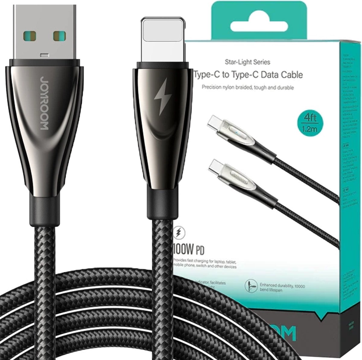 Joyroom Pioneer Series SA31-AL3 USB-A / Lightning 3A 1.2m Cable - Black