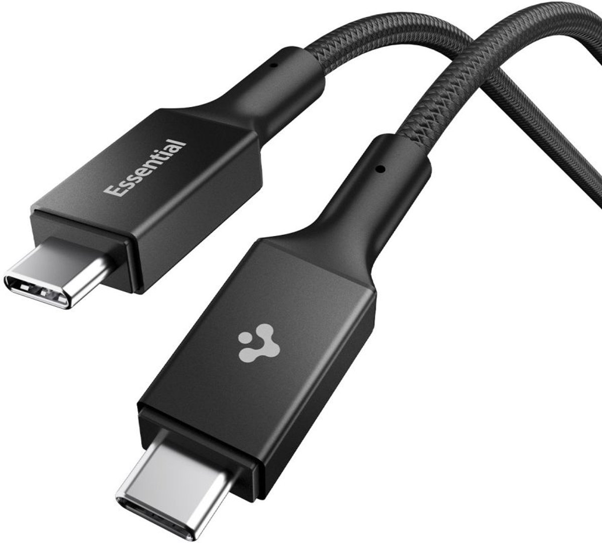 Spigen Essential USB C to USB C 100W Fabric Cable - black EB10015CC