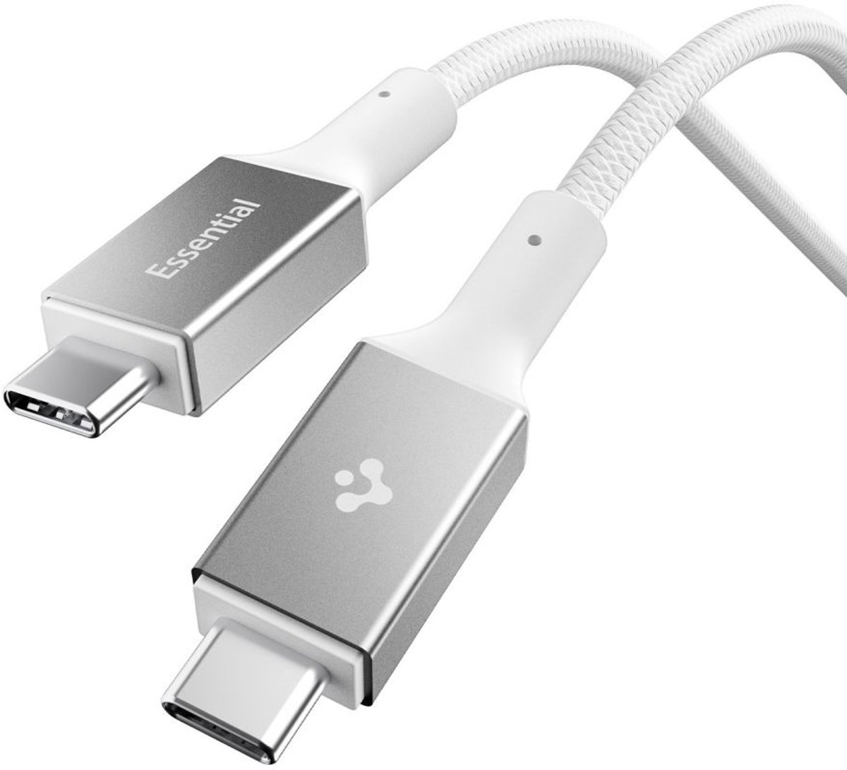 Spigen Essential USB C to USB C 100W Fabric Cable - white EB10015CC