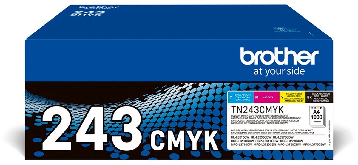 Brother TN243CMYK / TN 243CMYK Value Pack 4-Pack