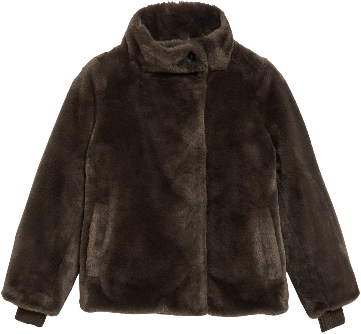 Giacca in peluche con polsini donna COMMA