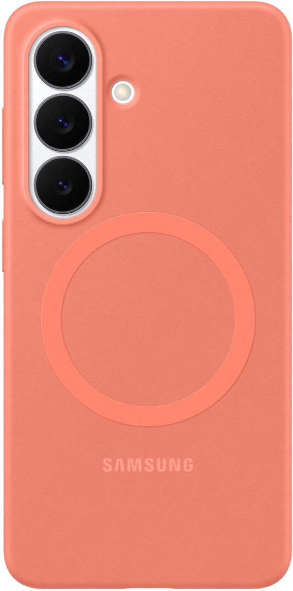 Samsung Galaxy S26+ Silicone Magnet Case - Coral Red