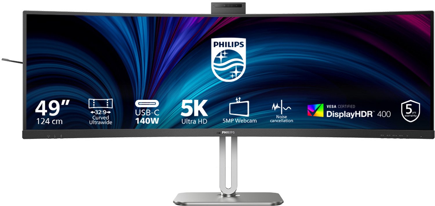 49" Philips 49B2U5900CH - 5120x1440 - 75Hz - VA - 100W USB-C - KVM switch