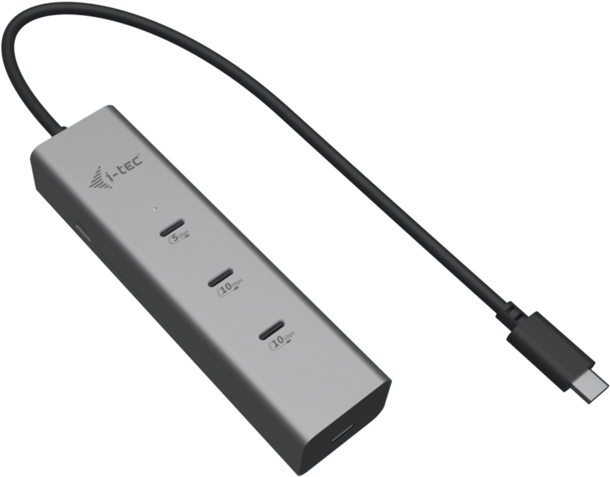 I-Tec - hub - metal 8K video 85W - 5 ports USB hub - 5 ports - Sølv
