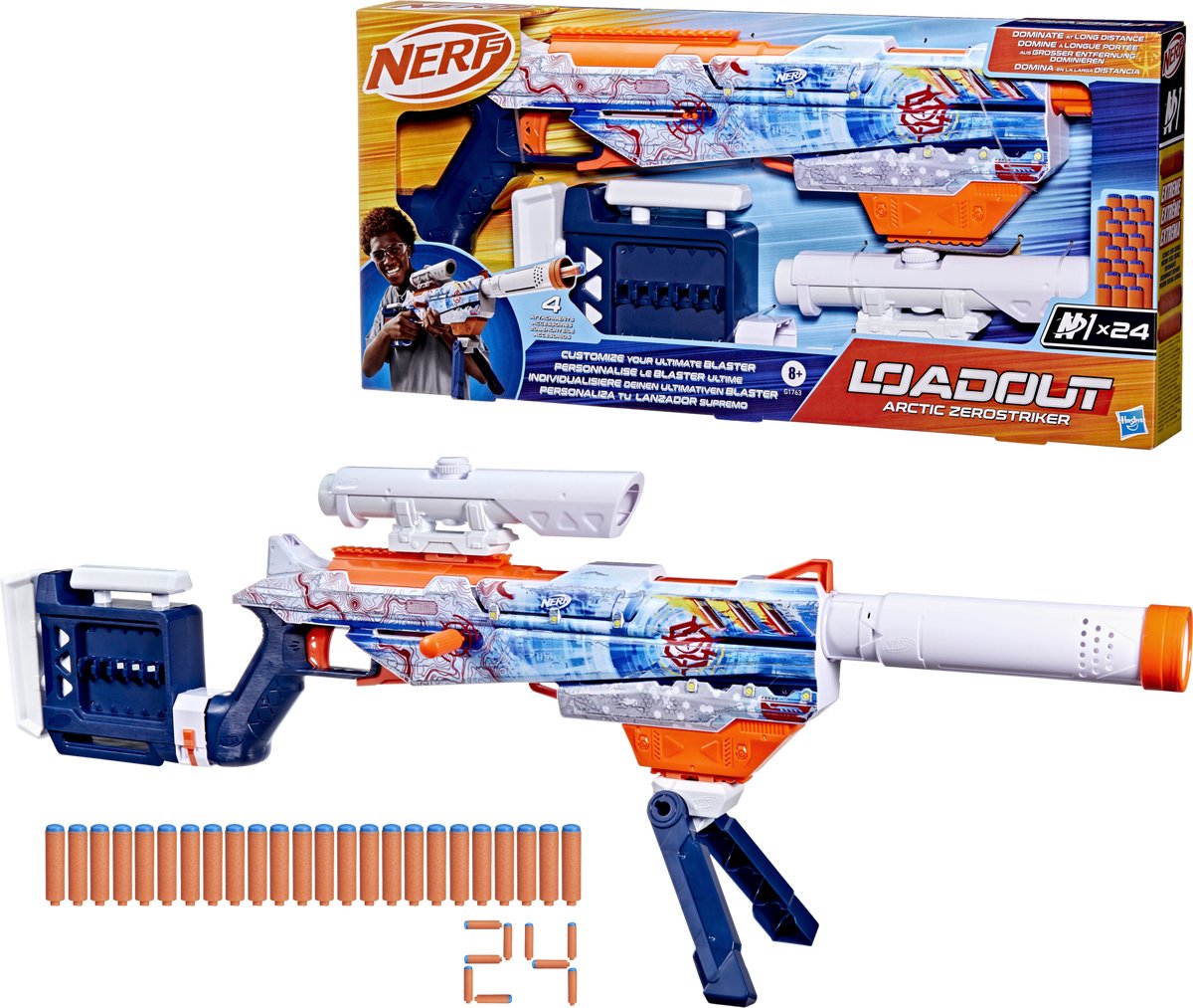 NERF Loadout Arctic Zerostriker Blaster