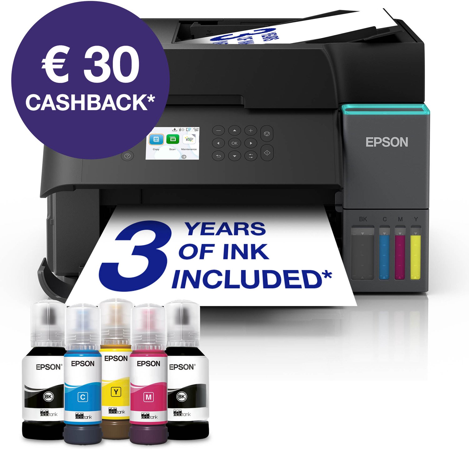 Epson EcoTank ET-3950 Multifunktion - Farve - Blæk