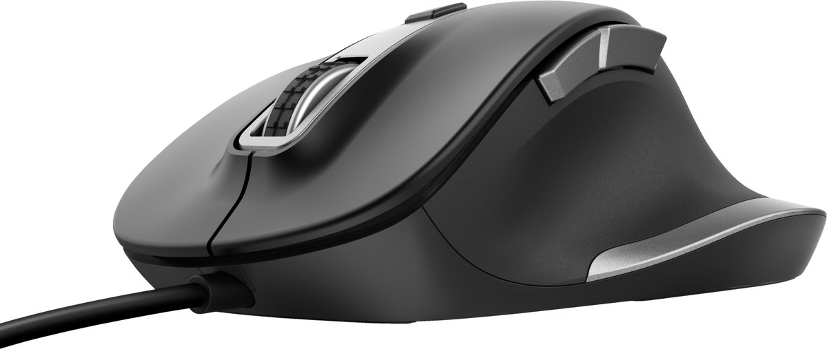 Trust Fyda Comfort - Mus - Optisk - 6 knapper - Sort