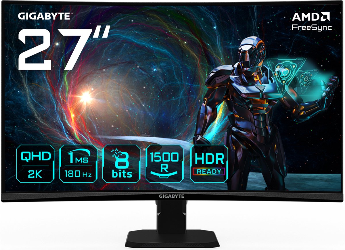 27" GIGABYTE GS27QCA - 2560x1440 (QHD) - 180Hz - VA