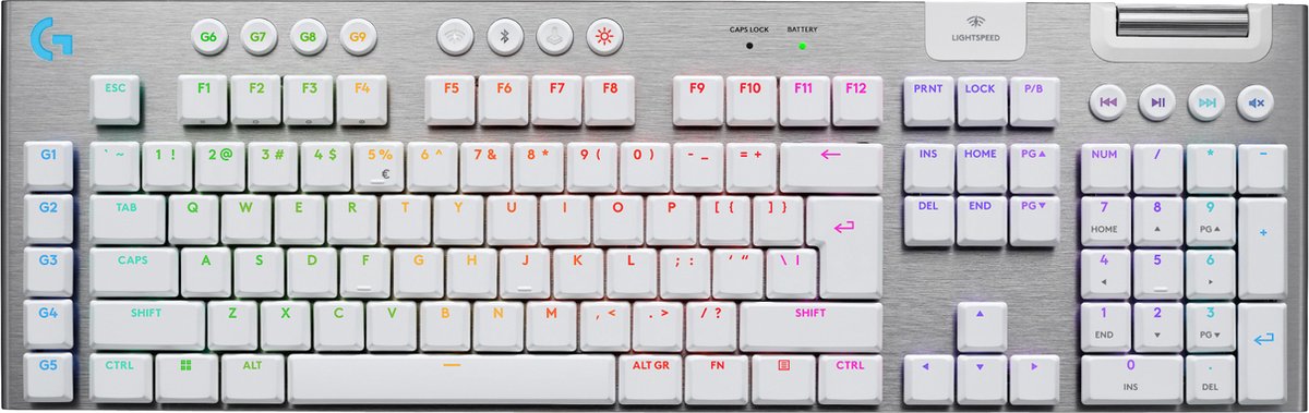 Logitech G915 X LIGHTSPEED - Clicky - 100% - Gaming Tastatur - Amerikansk engelsk - Sort