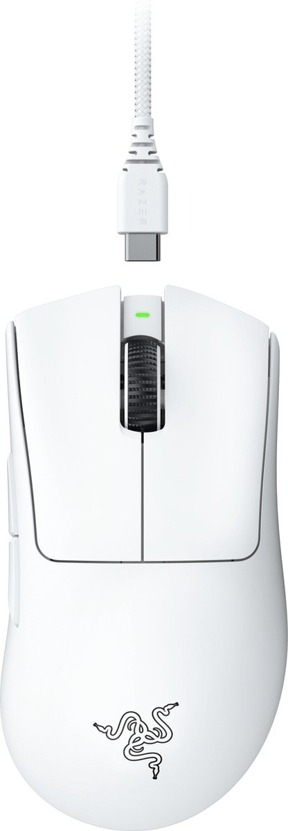 Razer DeathAdder V3 Pro - Gaming Mus - Optisk - 5 knapper - Hvid