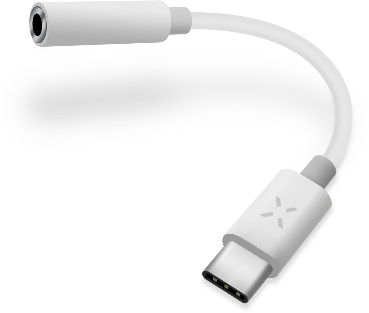 FIXED Audioadapter USB-C til 3.5mm Hun 10 cm Hvid