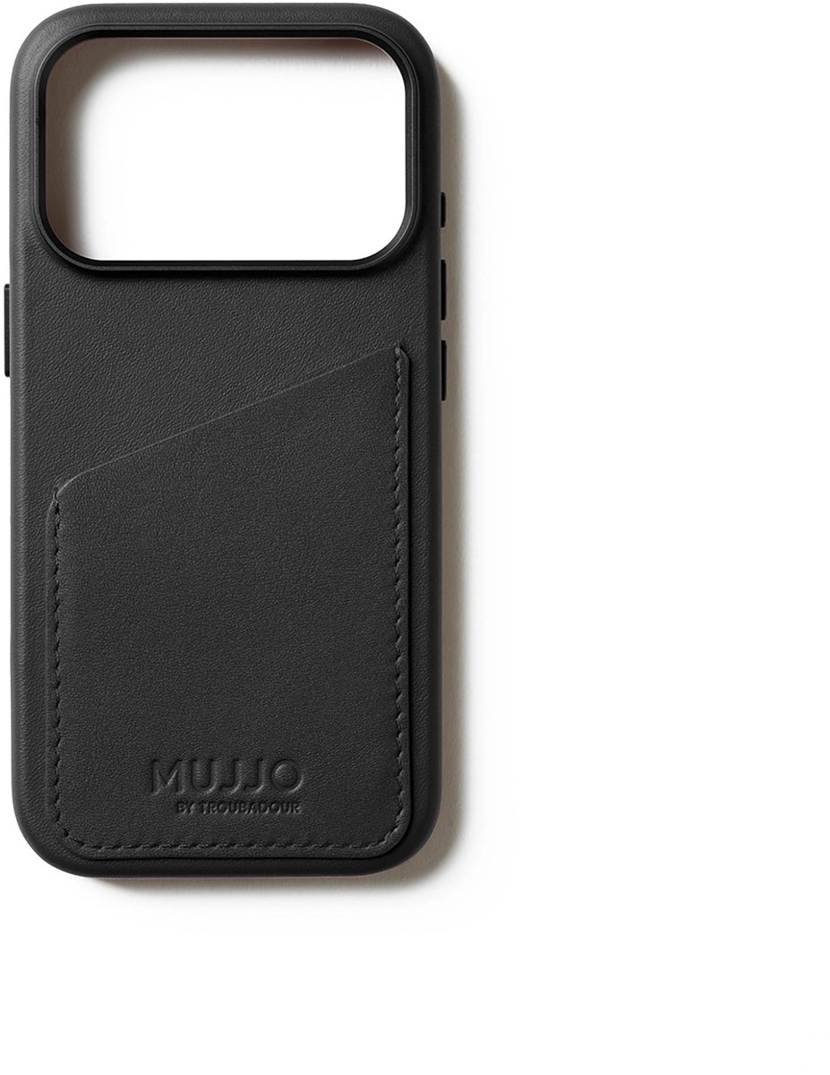 Mujjo Wallet Leather Case for iPhone 17 Pro - Black