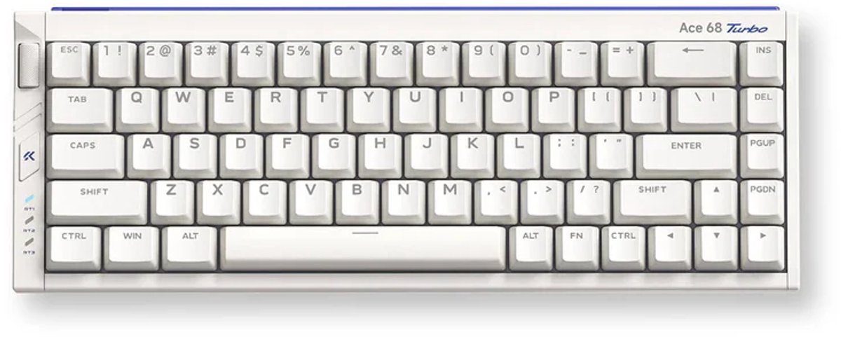 MCHOSE Ace 68 Turbo (Nova White) - Gaming Tastatur - Uden Numpad - Amerikansk engelsk - Hvid