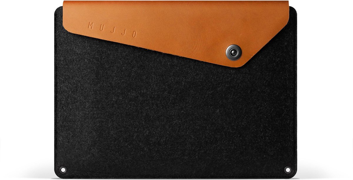 Mujjo Sleeve 12 "- Premium Case for MacBook with details of genuine leather
