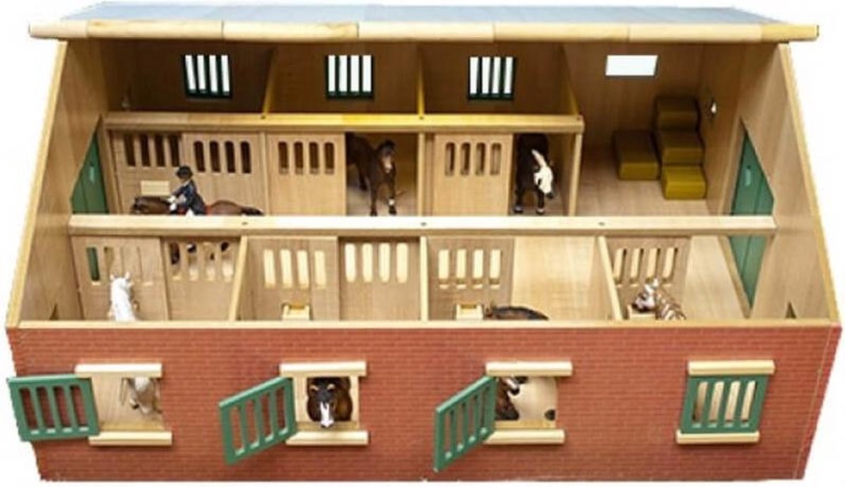 Kids Globe Horse stable with 7 boxes 1:24