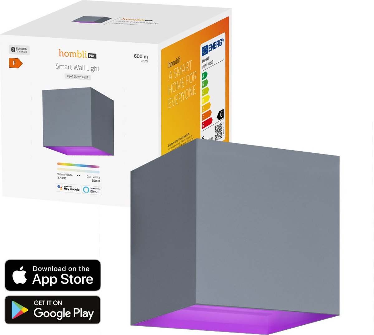 Hombli Smart Wall Light Grey