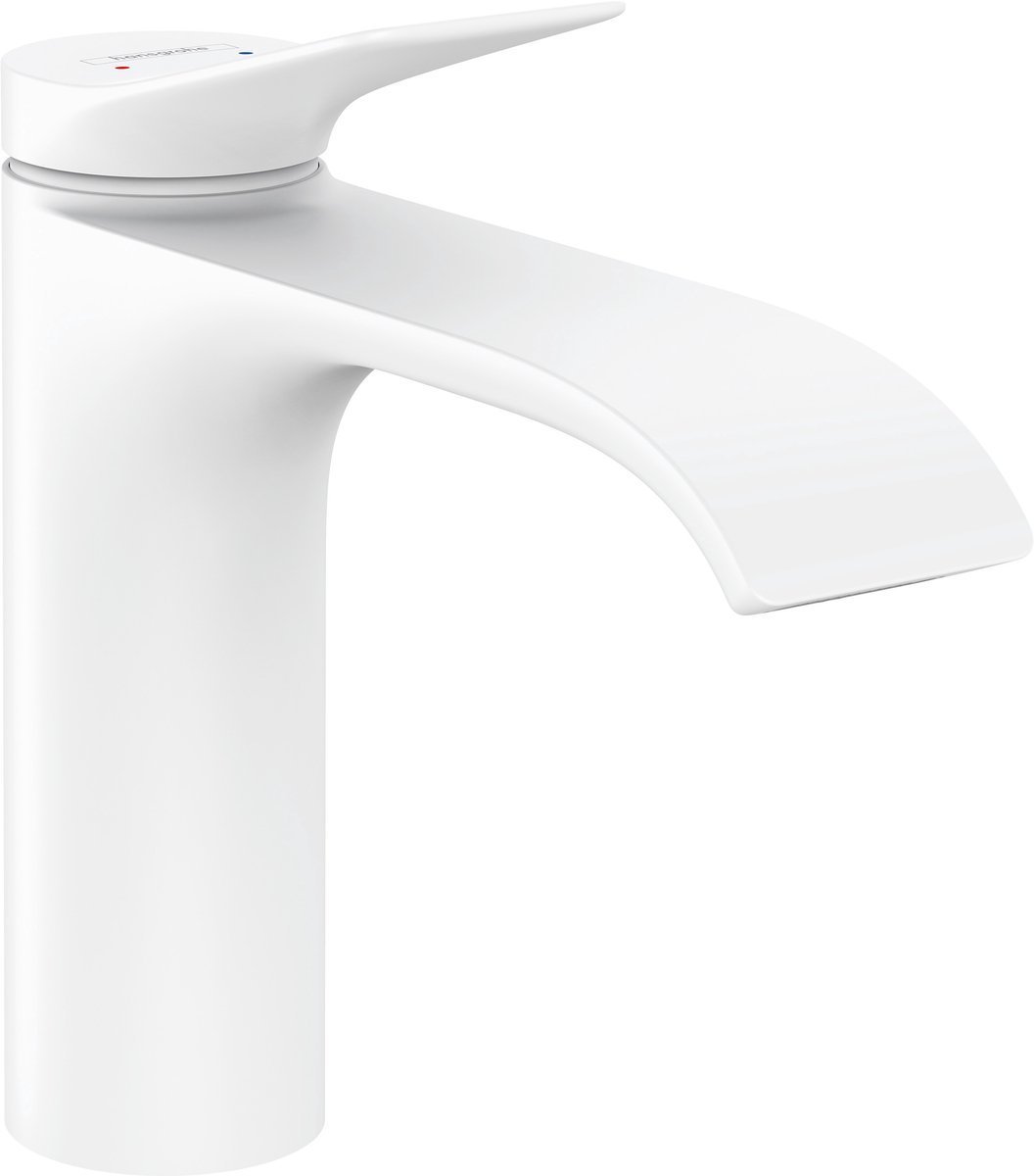 Hansgrohe Vivenis håndvaskarmatur 110 med løft-op bundventil mat hvid