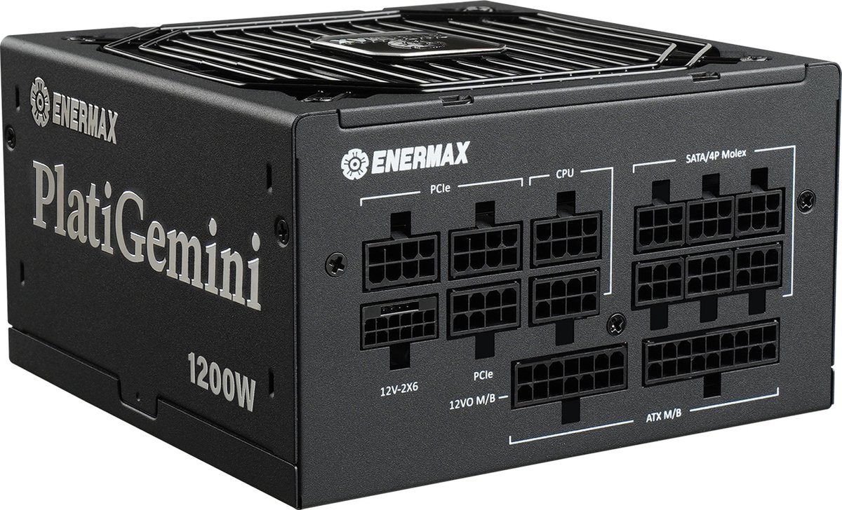 Enermax PlatiGemini Strømforsyning - 1200 Watt - 135 mm - ATX 3.1 - 80 Plus Platinum certified