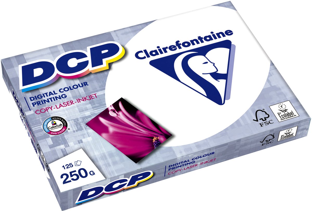 Clairefontaine DCP - plain paper - 125 sheet(s) - A4 - 250 g/m²