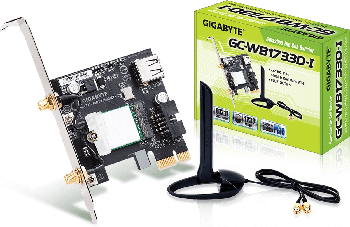 GIGABYTE GC-WB1733D-I / PCIe NIC AC WLAN & Bluetooth