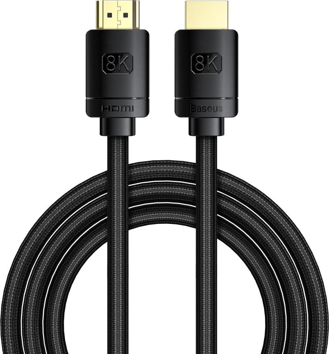 Baseus High Definition Series HDMI 2.1 cable 8K 60Hz 3D HDR 48Gbps 2m (black)