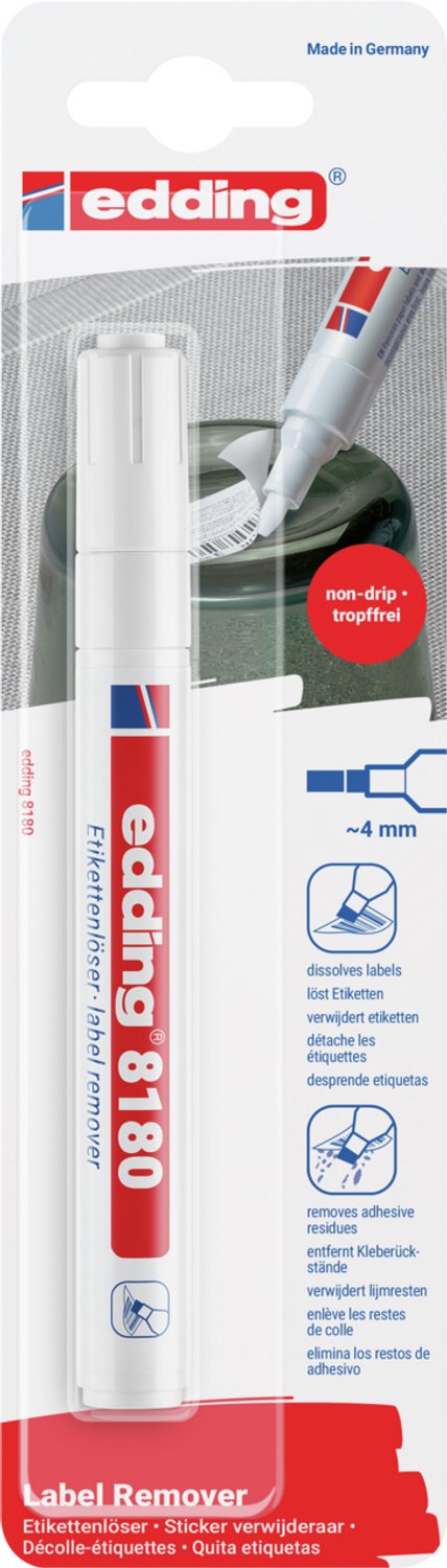 Edding e-8180 label/etikette fjerner