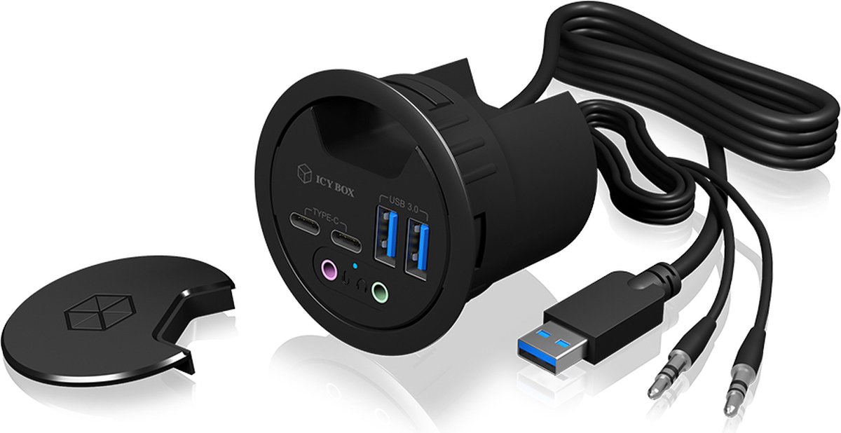 RaidSonic ICY BOX IB-HUB1403B USB hub - 4 ports - Sort