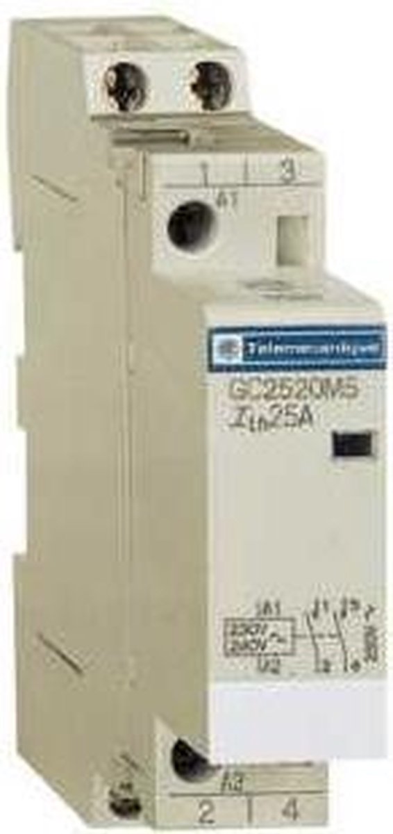 Schneider Electric Modulkontaktor 2polet, 25astyrespænding 230v ac, brede 17,5mm