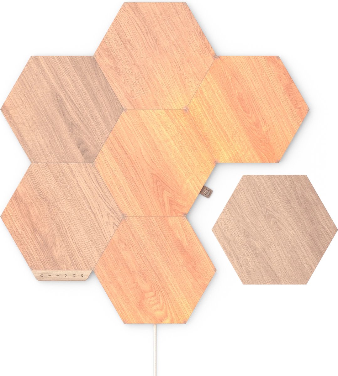 Nanoleaf Elements - Wood Look Hexagons Starter Kit (7 Panels)