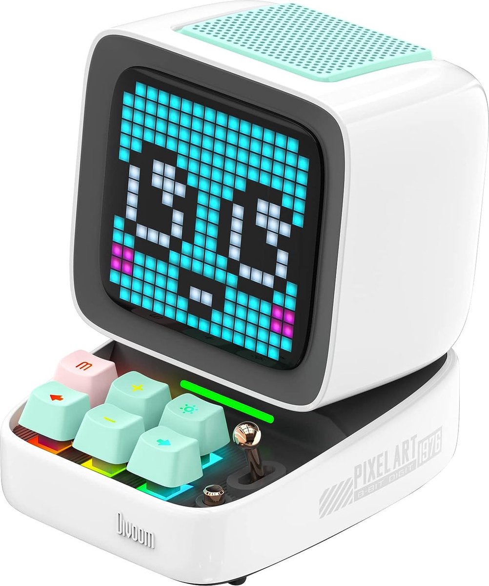 Divoom DitooPro Retro Pixel Art Bluetooth Speaker - White