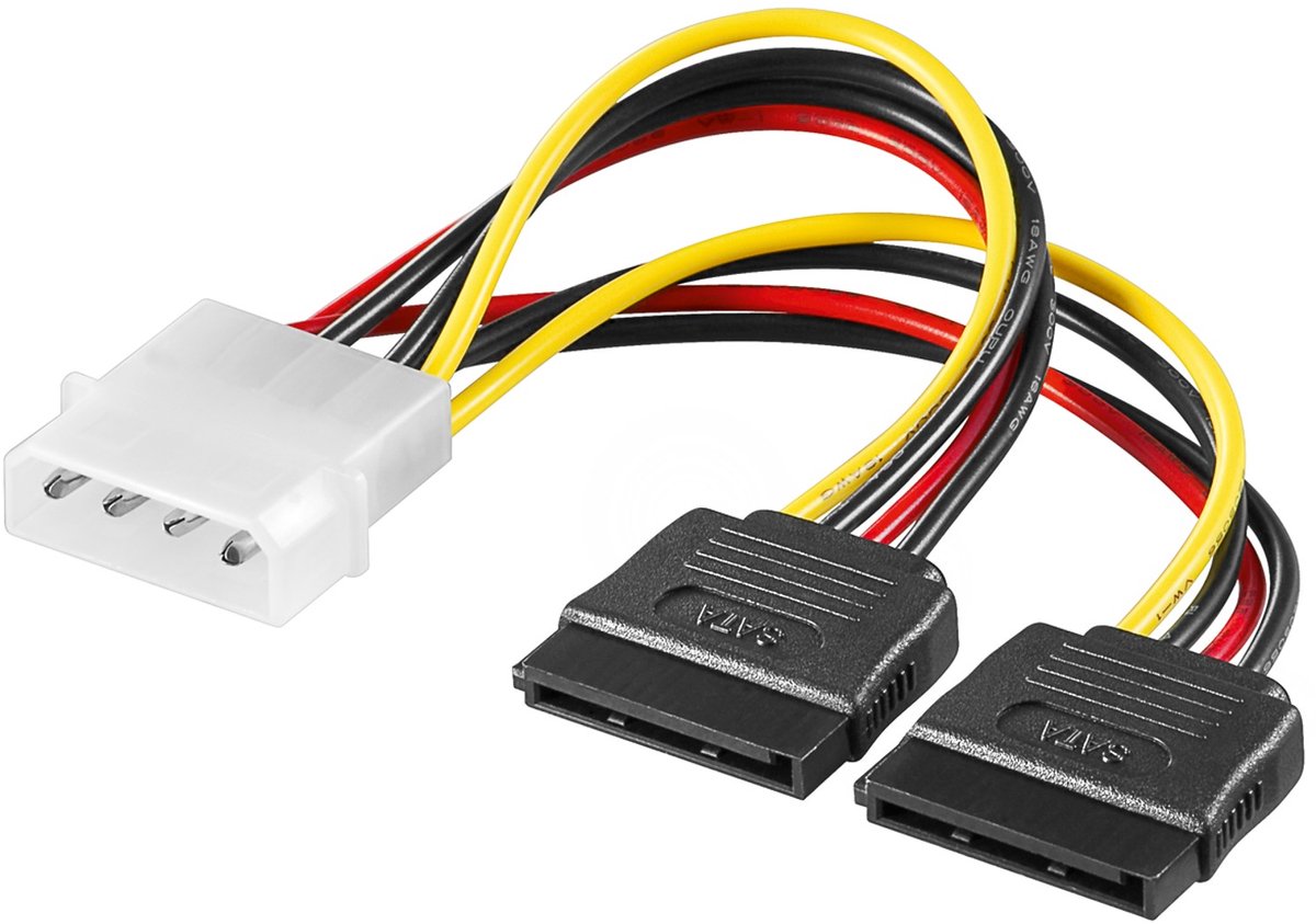 Pro SATA Power Cable x2 - 0.13m