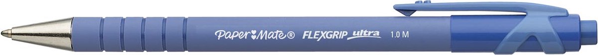 Paper Mate Flexgrip Ultra Retractable Ballpoint Pens | Medium spids (1,0 mm) | Blå | 12 styk