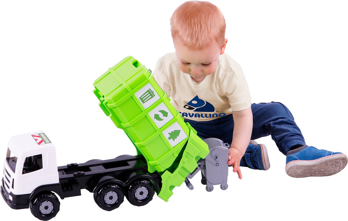 Cavallino Toys Cavallino XL Garbage Truck Green 42cm